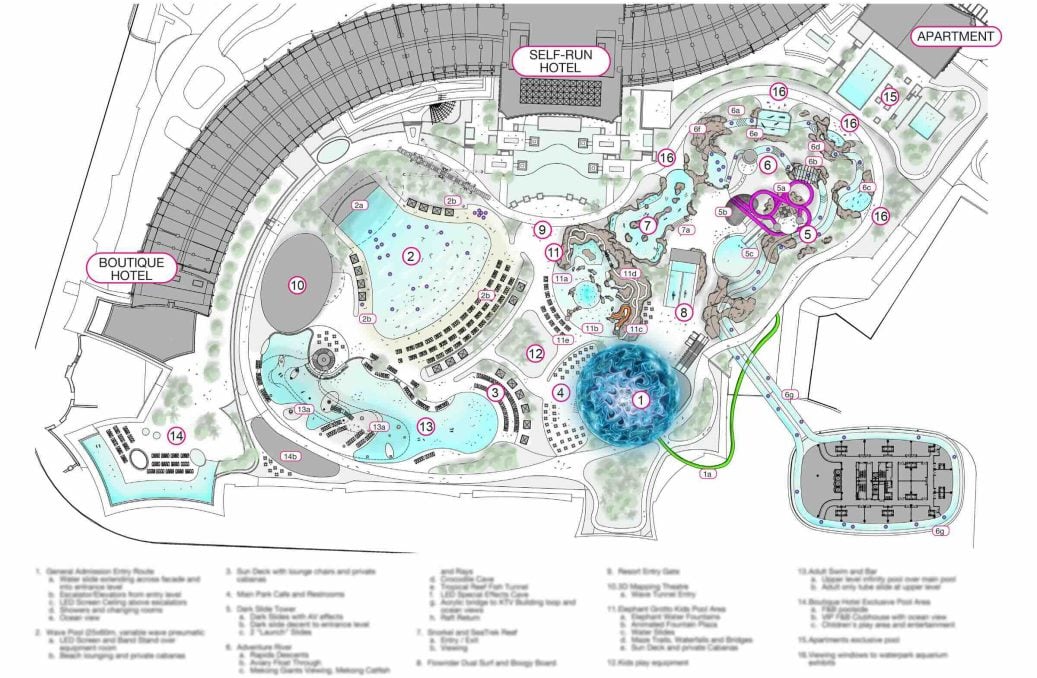 Peninsula Bay Water Park - plan