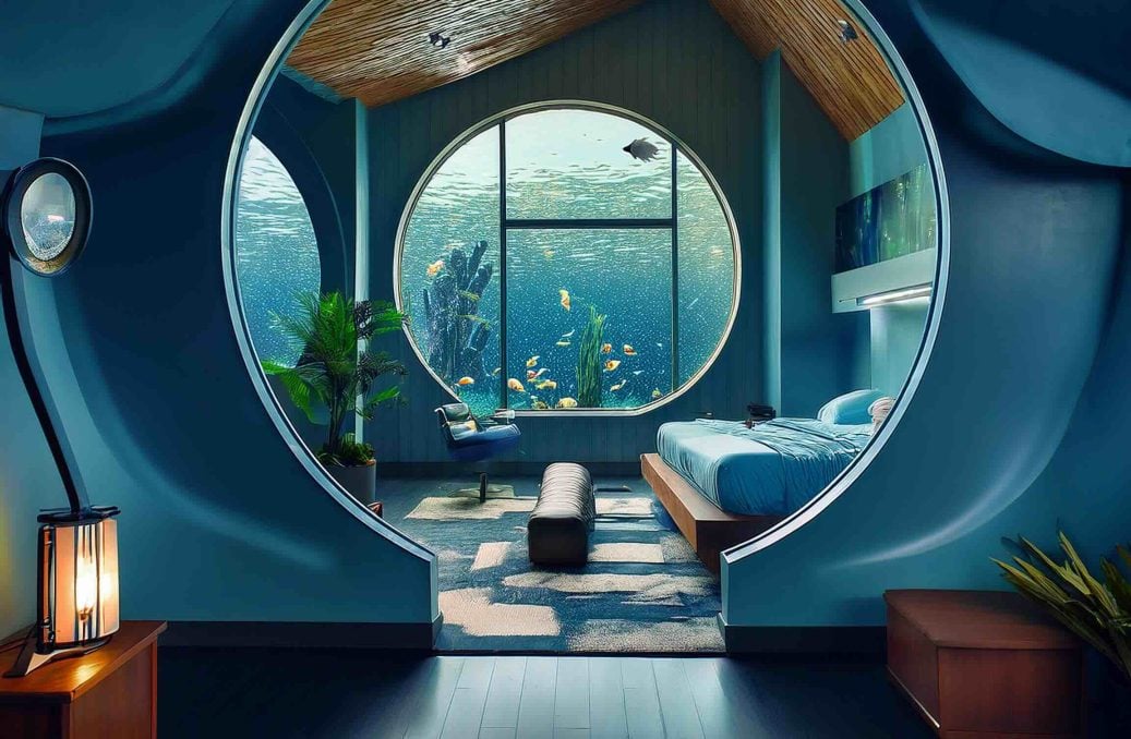 Wonderland Resort Jakarta - Hotel Room Concept by ICM 02 Room part of tank